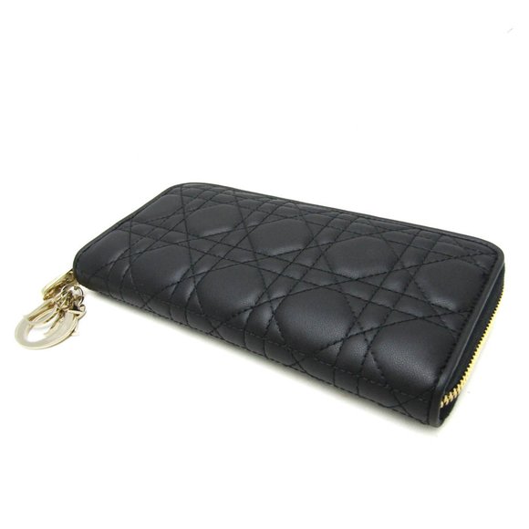 CHRISTIAN DIOR Lambskin Long Wallet Black - Picture 3 of 13